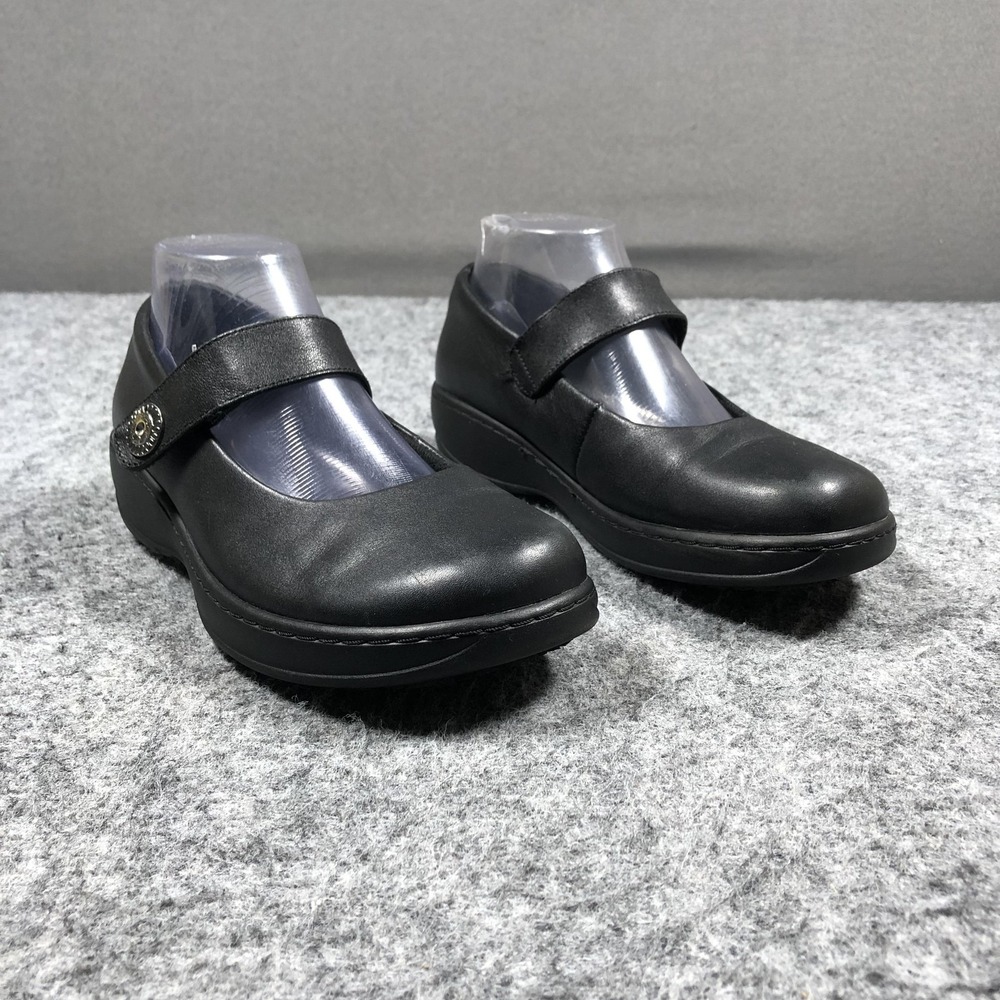 Spring Step Mary Jane Shoes‎ Womens 7 Black Leather Slip Resistant Comfort Flats